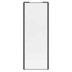 Porte de placard coulissante blanc profil noir GoodHome Arius H. 248,5 x L. 92.2 cm + amortisseurs