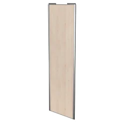 Porte de placard coulissante effet chêne clair profil gris GoodHome Arius H. 248,5 x L. 77.2 cm + amortisseurs