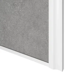 Porte de placard coulissante atelier béton profil blanc GoodHome Arius H. 248,5 x L. 76.2 cm + amortisseurs