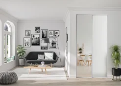 Porte de placard coulissante avec miroir Optimum blanc 120 x 250 cm vendue par 2