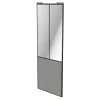 Porte de placard coulissante atelier béton profil noir GoodHome Arius H. 248,5 x L. 91.2 cm + amortisseurs