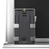 Porte de placard coulissante atelier noir mat profil gris GoodHome Arius H. 248,5 x L. 91.2 cm + amortisseurs