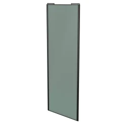 Porte de placard coulissante vert de gris profil noir GoodHome Arius H. 248,5 x L. 92.2 cm + amortisseurs