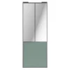 Porte de placard coulissante atelier vert de gris profil gris GoodHome Arius H. 248,5 x L. 91.2 cm + amortisseurs