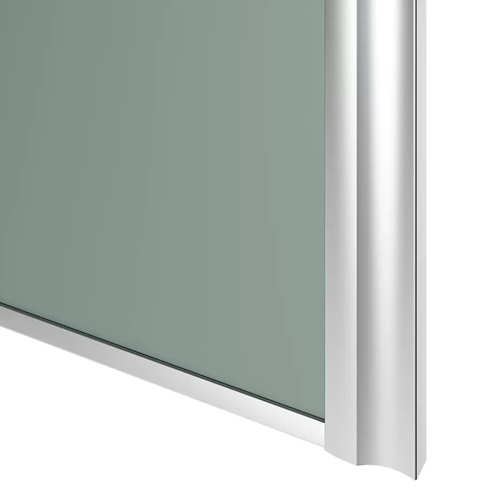 Porte de placard coulissante atelier vert de gris profil gris GoodHome Arius H. 248,5 x L. 91.2 cm + amortisseurs