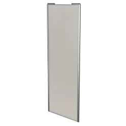 Porte de placard coulissante gris clair mat profil gris GoodHome Arius H. 248,5 x L. 92.2 cm + amortisseurs