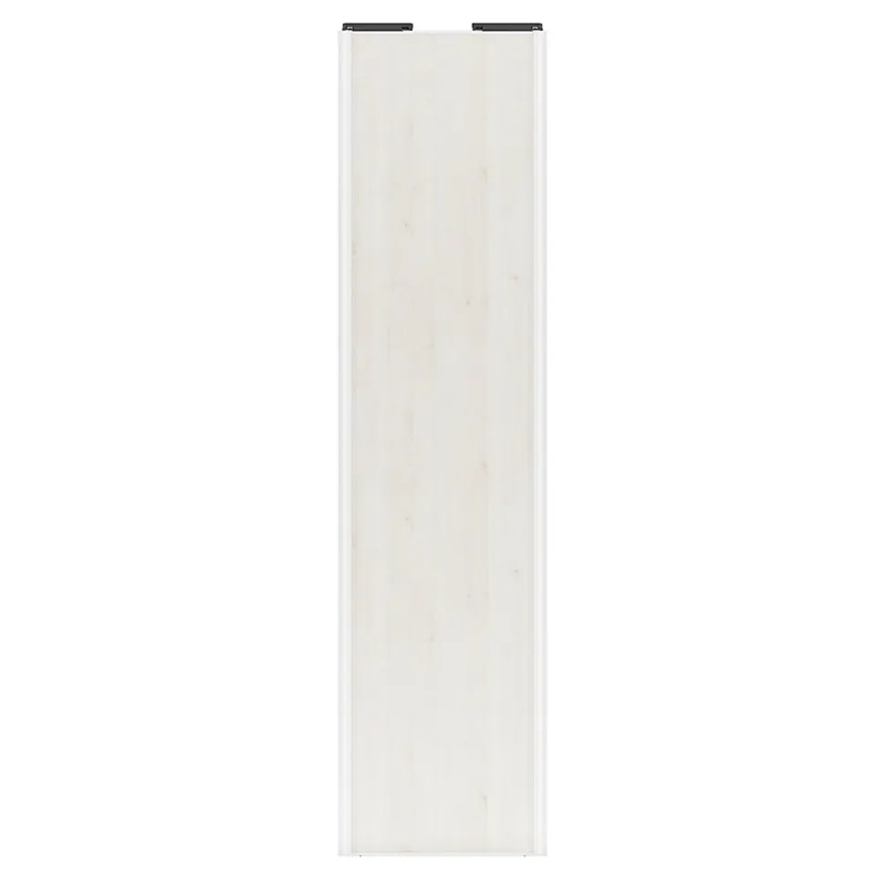 Porte de placard coulissante bois nordique profil blanc GoodHome Arius H. 248,5 x L. 62.2 cm + amortisseurs