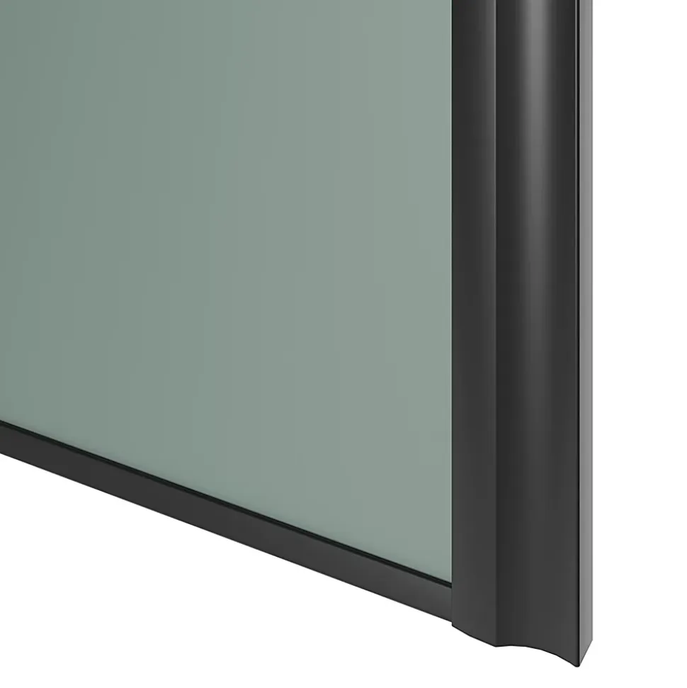 Porte de placard coulissante atelier vert de gris profil noir GoodHome Arius H. 248,5 x L. 61.2 cm + amortisseurs