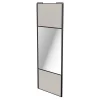 Porte de placard coulissante avec miroir gris clair mat profil noir GoodHome Arius H. 248,5 x L. 92.2 cm + amortisseurs