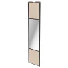 Porte de placard coulissante avec miroir effet chêne clair profil noir GoodHome Arius H. 248,5 x L. 62.2 cm + amortisseurs