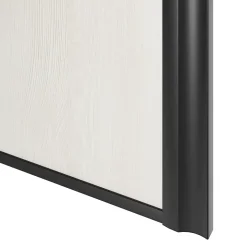 Porte de placard coulissante atelier bois nordique profil noir GoodHome Arius H. 248,5 x L. 76.2 cm + amortisseurs