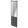 Porte de placard coulissante atelier gris antique profil noir GoodHome Arius H. 248,5 x L. 76.2 cm + amortisseurs