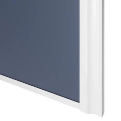 Porte de placard coulissante atelier bleu profil blanc GoodHome Arius H. 248,5 x L. 91.2 cm + amortisseurs