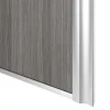 Porte de placard coulissante atelier effet chêne grisé profil gris GoodHome Arius H. 248,5 x L. 61.2 cm + amortisseurs