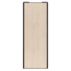 Porte de placard coulissante effet chêne clair profil noir GoodHome Arius H. 248,5 x L. 92.2 cm + amortisseurs
