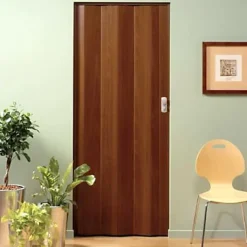 Porte extensible PVC palissandre Spacy 205 x 84 cm
