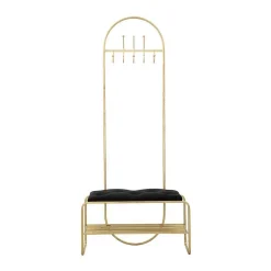 Porte manteau en métal avec banc intégré 80x38.5x180 cm