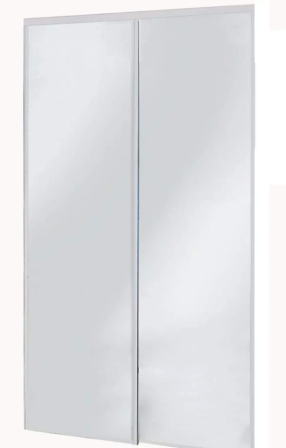 Porte miroir de placard coulissantes H. 250 cm cadre acier gris vendue par 2