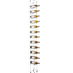 Porte-bouteille de vin suspendus Kit doré 12 bouteilles