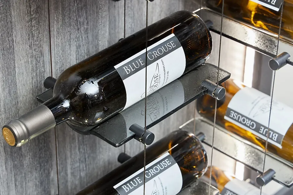 Porte-bouteille de vin suspendus Kit doré 12 bouteilles