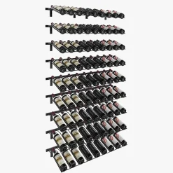 Porte-Bouteille kit mural pour 81 bouteilles noir