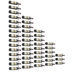 Porte-Bouteille kit mural pour 45 bouteilles Gris