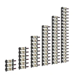 Porte-Bouteille kit mural pour 63 bouteilles noir