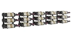 Porte-Bouteille kit mural pour 30 bouteilles noir