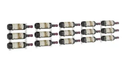 Porte-Bouteille kit mural pour 15 bouteilles Nickel brossé