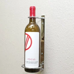 Porte-bouteille vertical pour une bouteille de vin Chrome
