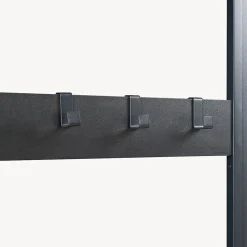 Portemanteau avec miroir et étagère à chaussures Napinerg 185 x 98 x 34 cm noir en.casa