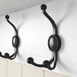 Portemanteau Egay, Portemanteau, Porte-vêtements polyvalent, Cintre mural, 120x22 h37 cm, Blanc