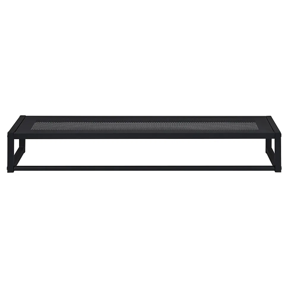 Porte-manteau mural avec étagère et penderie en métal noir L. 90 cm Homesight Grif