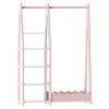 Portemanteau pour enfants Vestnes 114 x 77 x 30 cm rose / blanc en.casa
