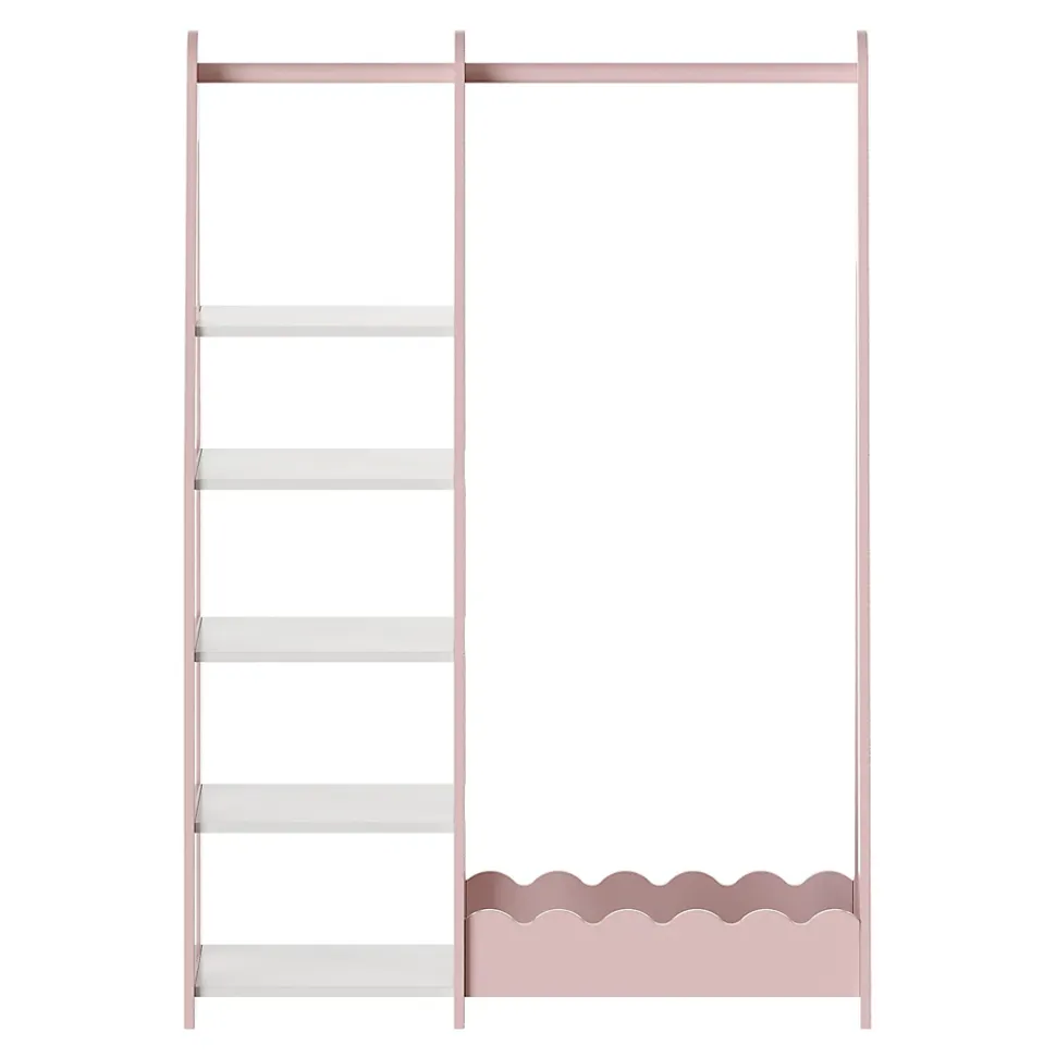Portemanteau pour enfants Vestnes 114 x 77 x 30 cm rose / blanc en.casa