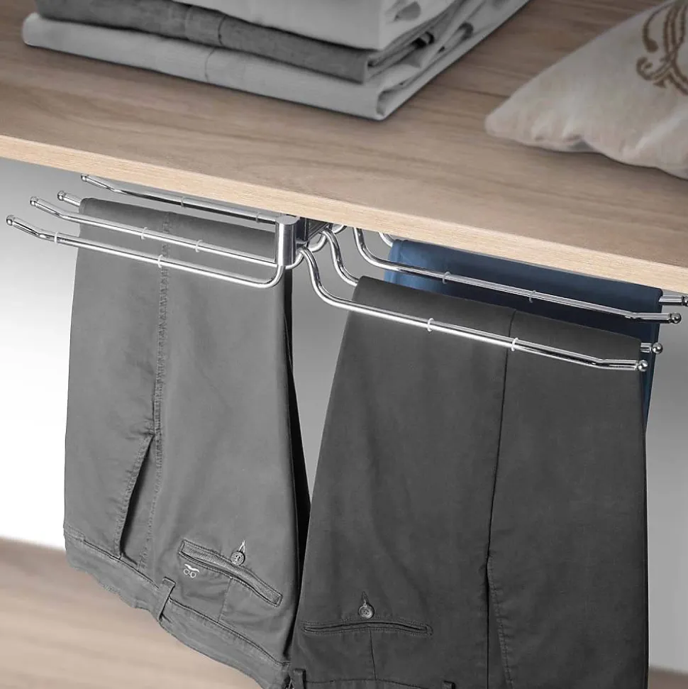 Portepantalons double amovible pour armoire Self