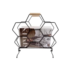 Porte-revues Nid d'Abeille - Noir mat