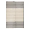 Portes de placard coulissantes 2 vantaux panneaux effet chêne et chêne grisé GoodHome Atomia H. 225 x L. 150 x ép. 5,5 cm