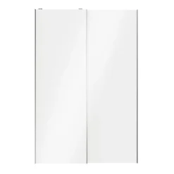 Portes de placard coulissantes 2 vantaux panneaux blancs brillants GoodHome Atomia H. 225 x L. 150 x ép. 5,5 cm