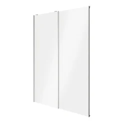 Portes de placard coulissantes 2 vantaux panneaux blancs brillants GoodHome Atomia H. 225 x L. 150 x ép. 5,5 cm