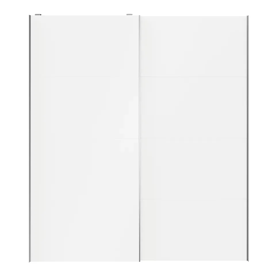Portes de placard coulissantes 2 vantaux panneaux blancs GoodHome Atomia H. 225 x L. 200 x ép. 5,5 cm