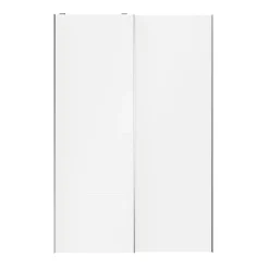 Portes de placard coulissantes 2 vantaux panneaux blancs GoodHome Atomia H. 225 x L. 150 x ép. 5,5 cm