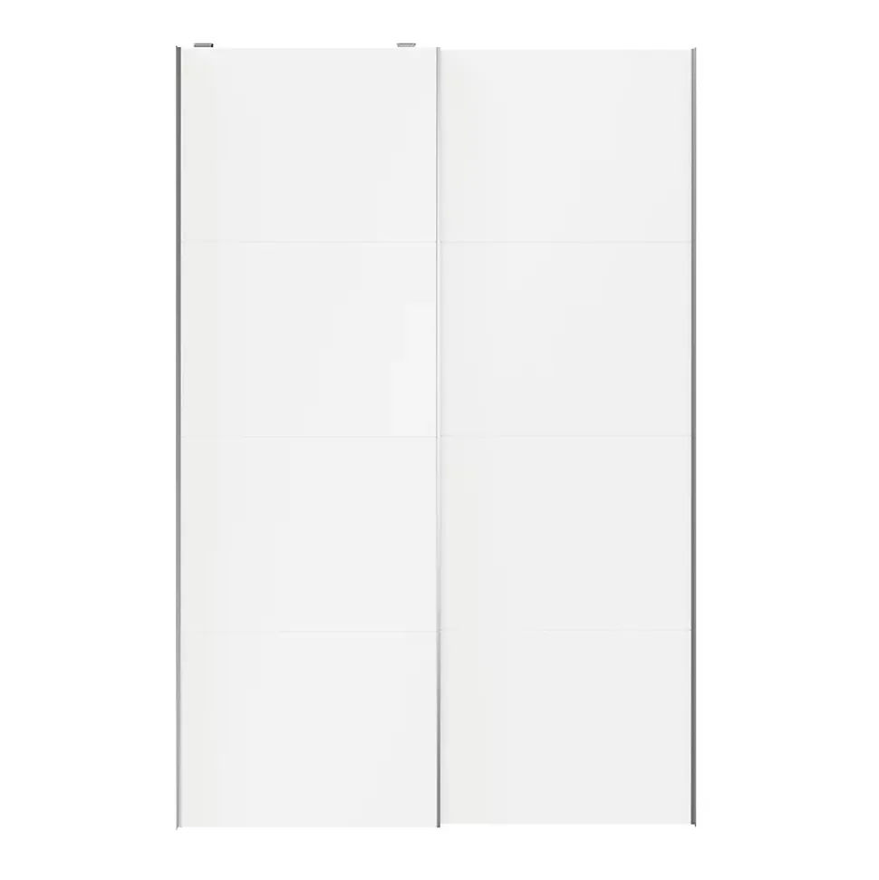 Portes de placard coulissantes 2 vantaux panneaux blancs GoodHome Atomia H. 225 x L. 150 x ép. 5,5 cm