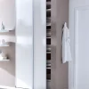 Portes de placard coulissantes blanches effet bois GoodHome Romero H 250 x L.60 cm, 2 portes