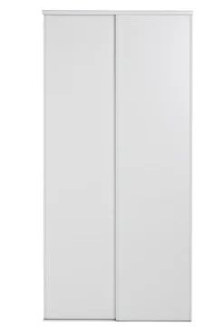 Portes de placard coulissantes blanches effet bois GoodHome Romero H 250 x L.60 cm, 2 portes