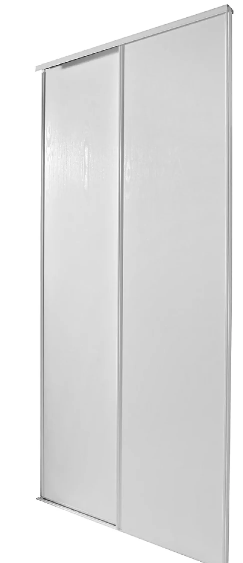 Portes de placard coulissantes blanches effet bois GoodHome Romero H 250 x L.60 cm, 2 portes