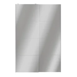 Portes de placard coulissantes 2 vantaux panneaux miroir GoodHome Atomia H. 225 x L. 150 x ép. 5,5 cm