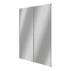 Portes de placard coulissantes 2 vantaux panneaux miroir GoodHome Atomia H. 225 x L. 150 x ép. 5,5 cm