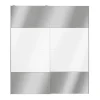 Portes de placard coulissantes 2 vantaux panneaux blancs brillants et miroir GoodHome Atomia H. 225 x L. 200 x ép. 5,5 cm