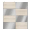 Portes de placard coulissantes 2 vantaux panneaux effet chêne et miroir GoodHome Atomia H. 225 x L. 200 x ép. 5,5 cm